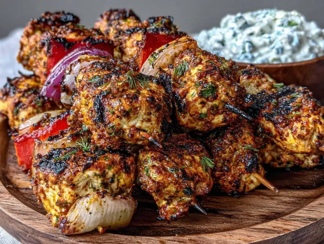 Mediterranean Grilled Chicken Skewers: Easy Weeknight Meal 4 Mediterranean Grilled Chicken Skewers preparation steps