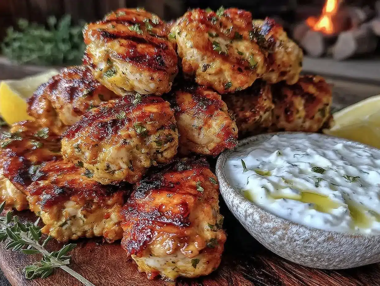 Mediterranean Lemon Herb Grilled Chicken Skewers: 4 Meals in 1 4 Mediterranean Lemon Herb Grilled Chicken Skewers preparation steps