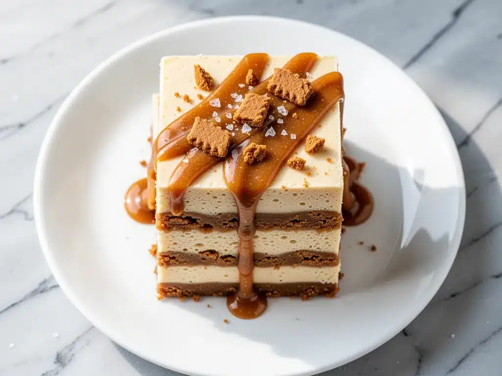 No-Bake Biscoff Cheesecake Bars: 5-Ingredient No-Bake Dessert 4 no-bake biscoff cheesecake bars preparation steps