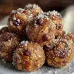 no bake peanut butter banana energy bites - featured image