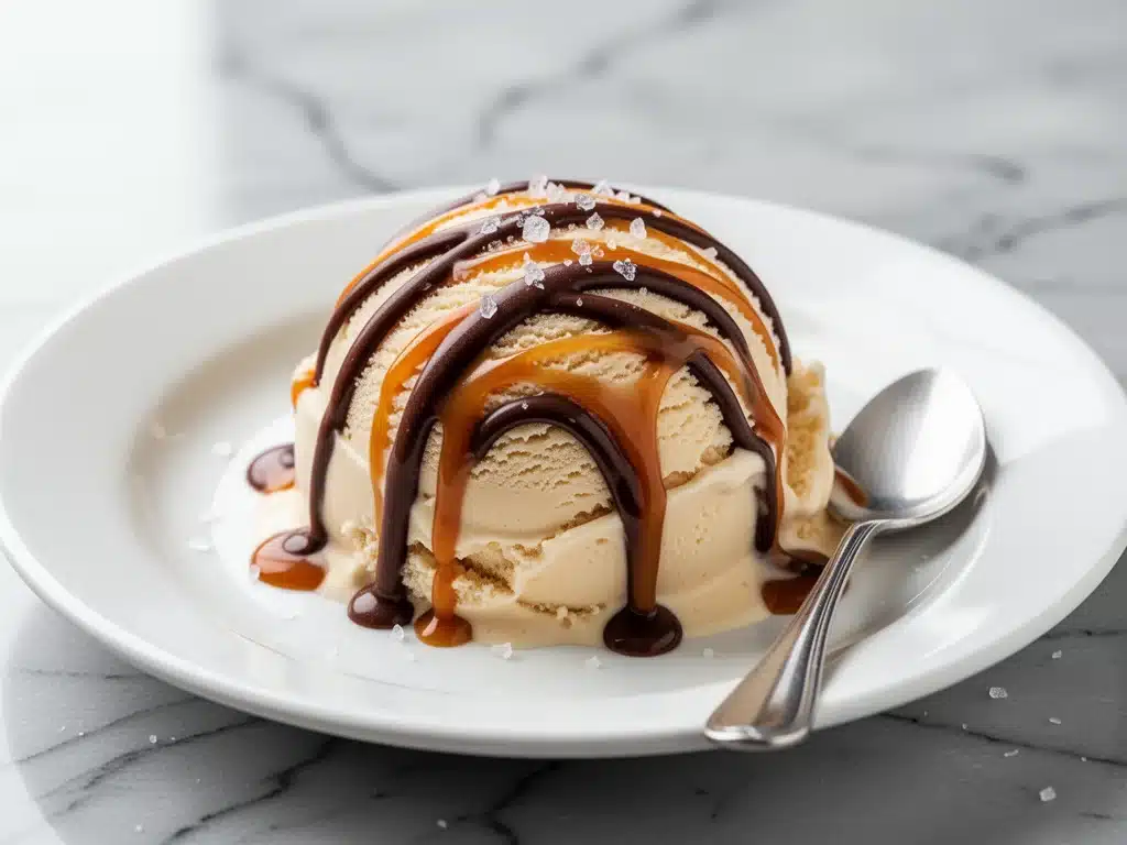 no-churn salted caramel ice cream - featured image