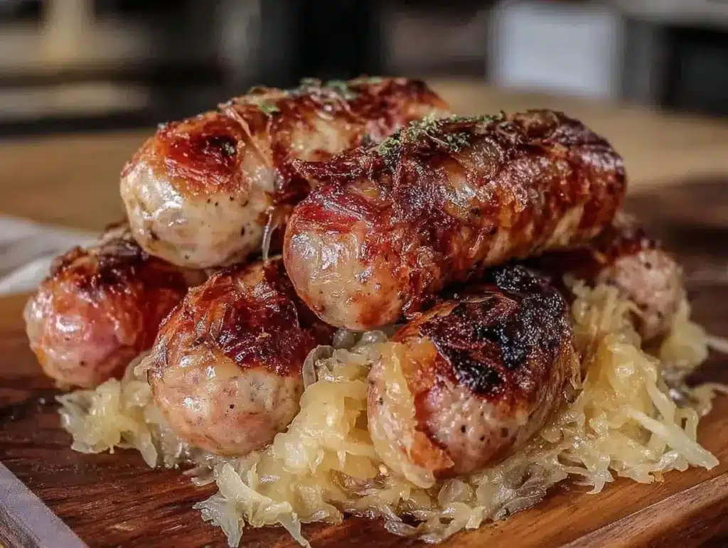 oktoberfest bratwurst slow cooker - featured image