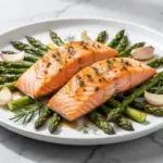 one pan honey garlic salmon - featured image