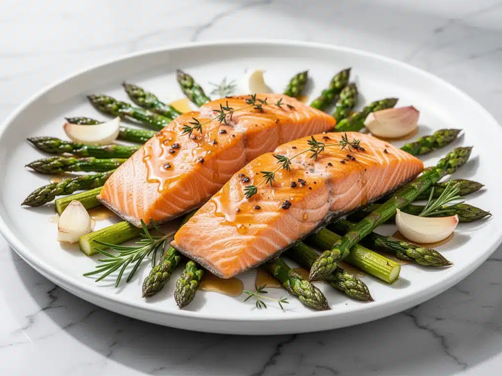 one pan honey garlic salmon - featured image