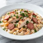 One-Pot Creamy Cajun Chicken and Sausage Pasta - featured image