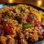 one-pot ground beef and rice skillet - featured image