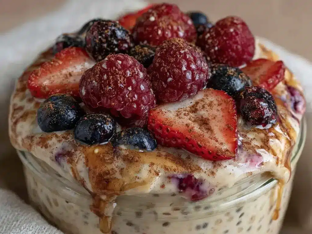overnight vanilla cinnamon chia pudding - featured image