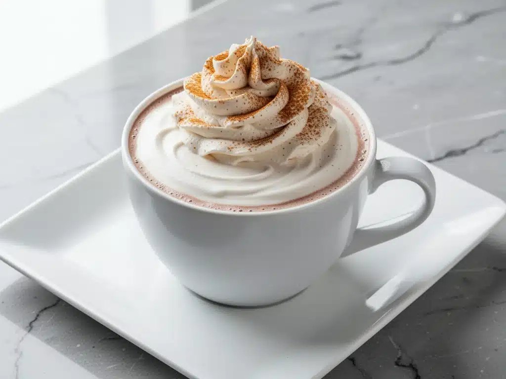 pumpkin spice white hot chocolate - featured image