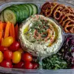 rainbow veggie hummus snack box - featured image