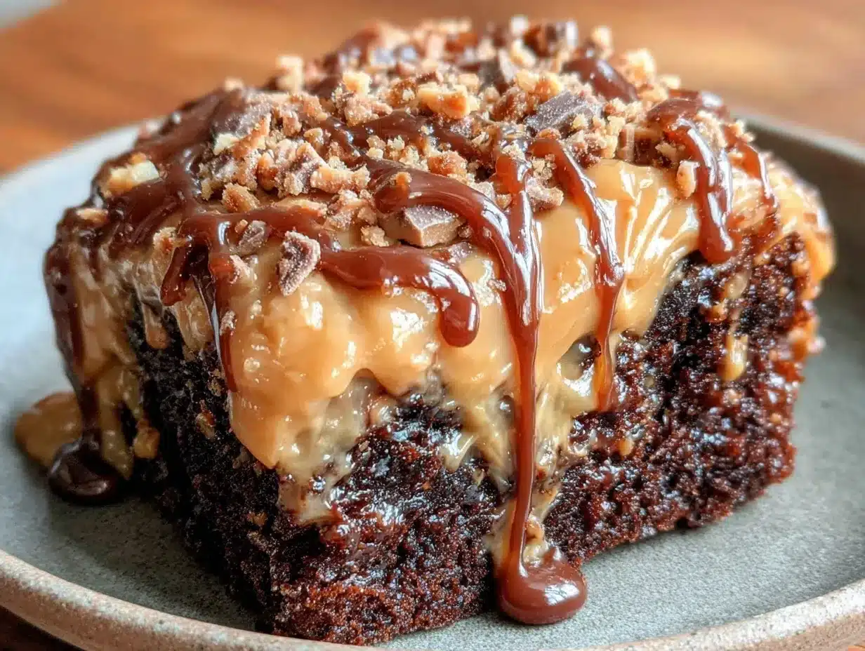 Reeses Peanut Butter Poke Cake for Two: No Leftovers 4 Reeses Peanut Butter Poke Cake preparation steps