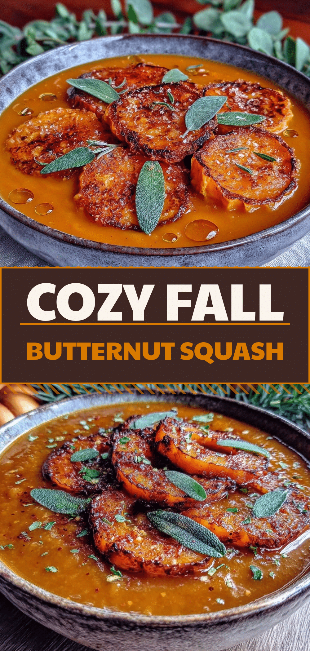 Cozy Fall Roasted Butternut Squash Soup with Crispy Sage 5 roasted butternut squash soup recipe