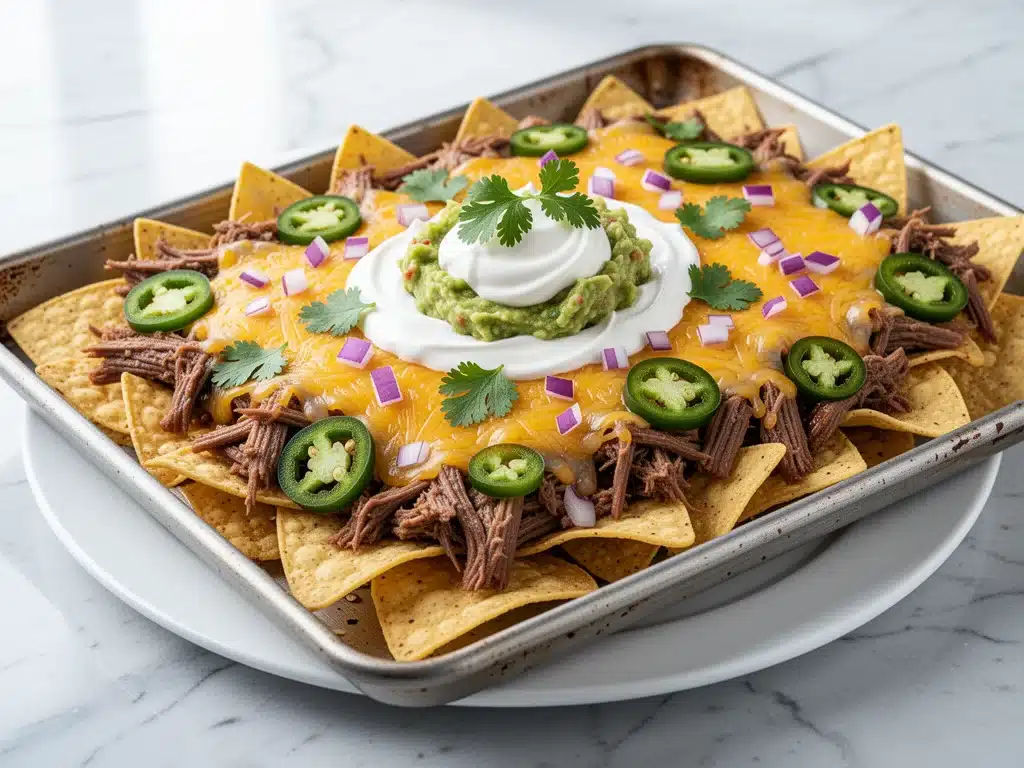 sheet pan nachos - featured image