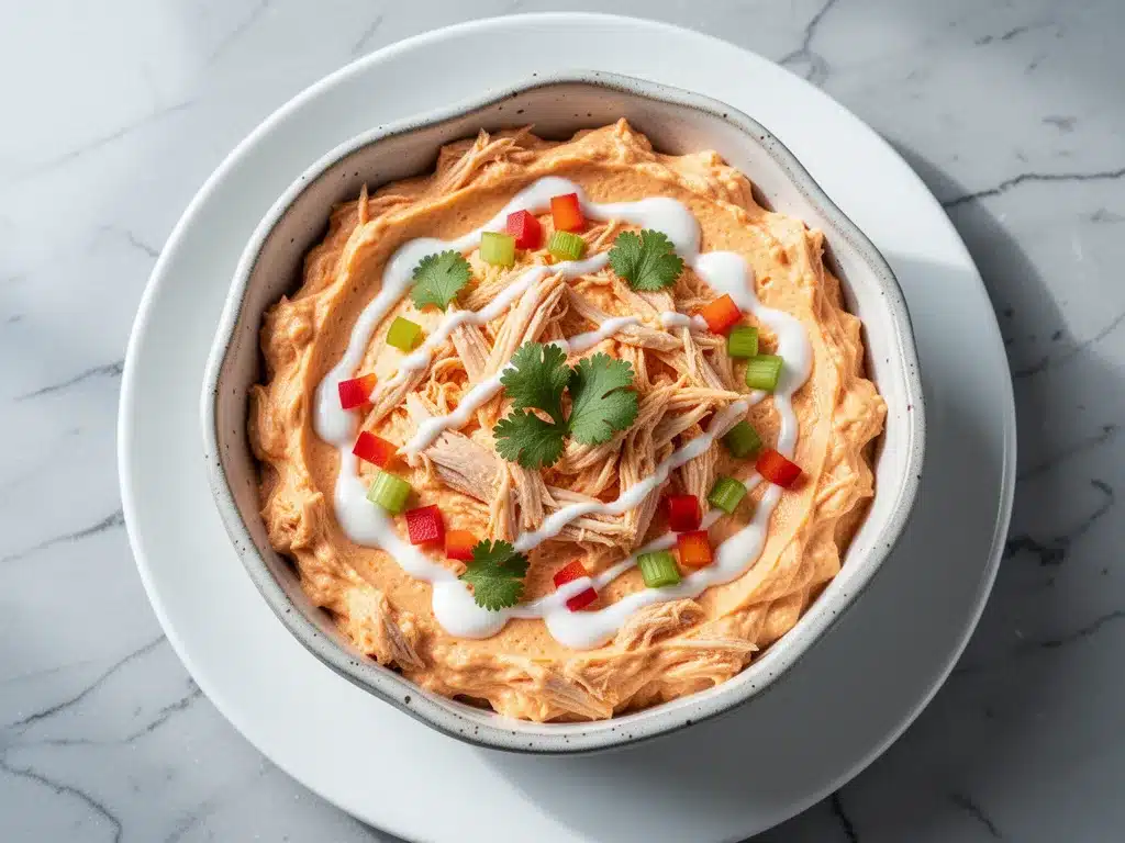 Extra Creamy Slow Cooker Buffalo Chicken Dip: 5-Ingredient Easy Game Day Recipe 4 slow cooker buffalo chicken dip preparation steps