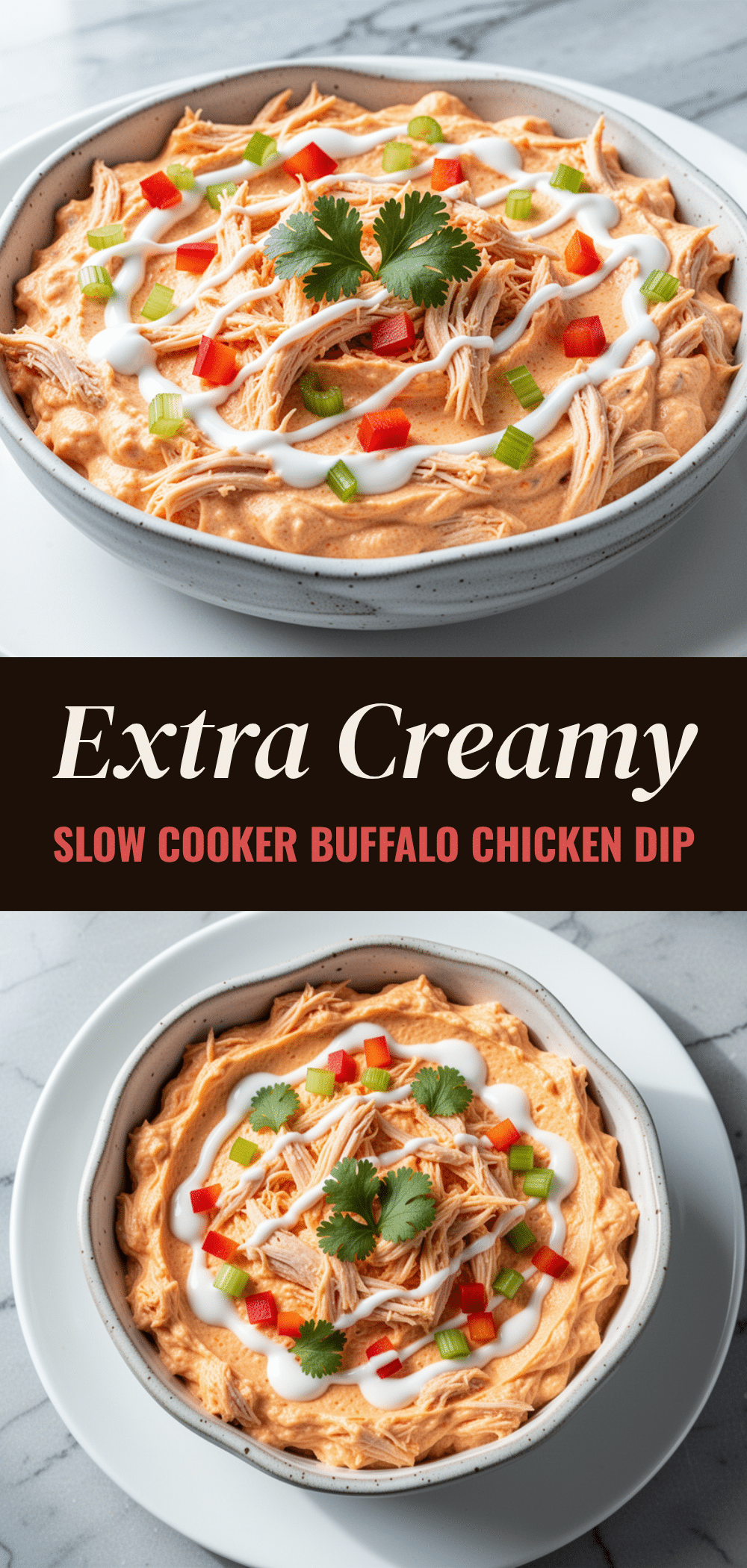 Extra Creamy Slow Cooker Buffalo Chicken Dip: 5-Ingredient Easy Game Day Recipe 5 slow cooker buffalo chicken dip recipe