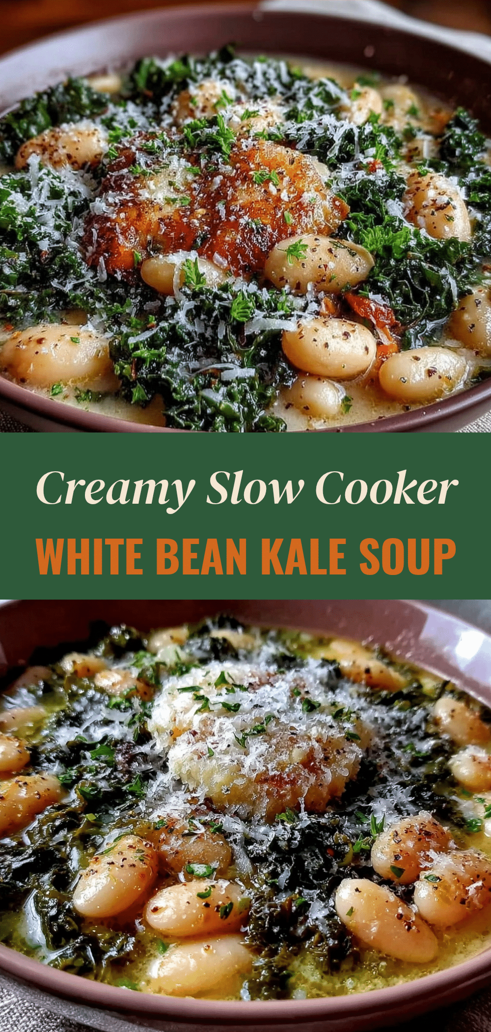 Slow Cooker White Bean and Kale Soup with Parmesan Rind: Easy 5pm Dinner 5 slow cooker white bean and kale soup recipe