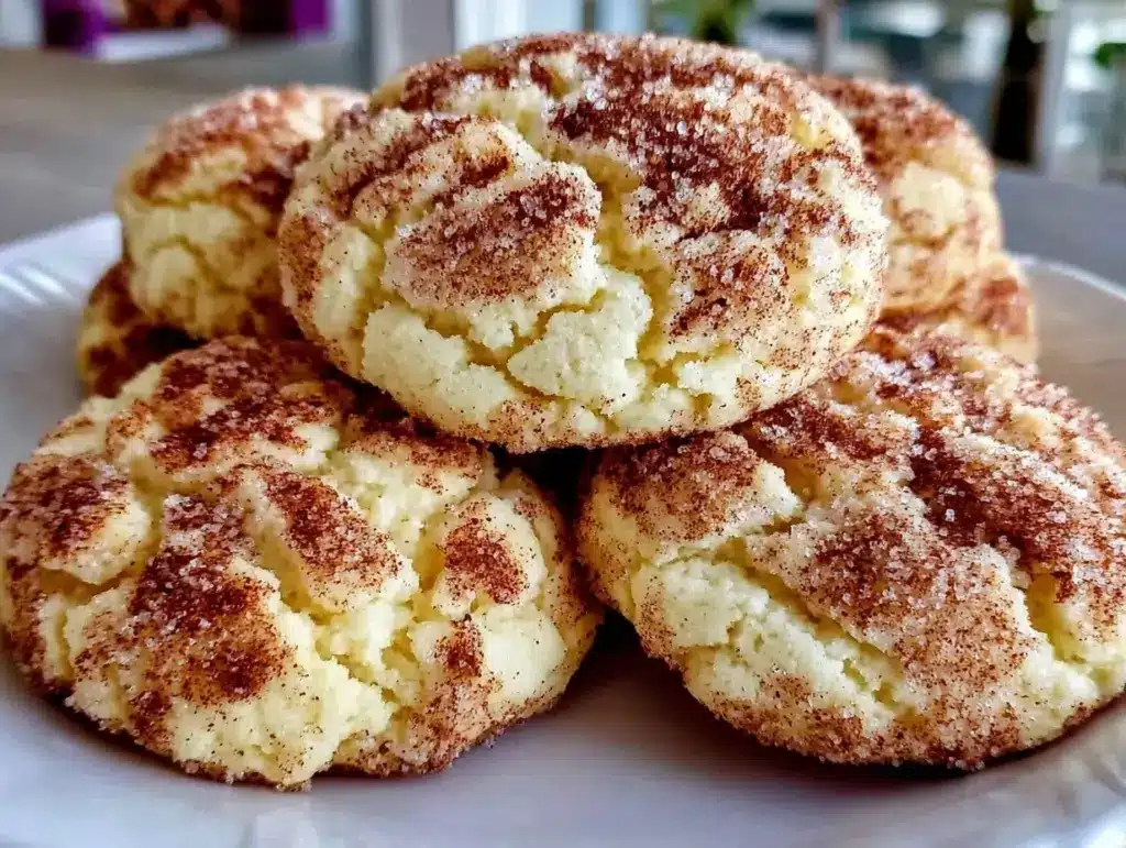 soft batch snickerdoodle cookies - featured image