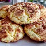 soft batch snickerdoodle cookies - featured image