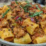 spicy rigatoni vodka pasta - featured image