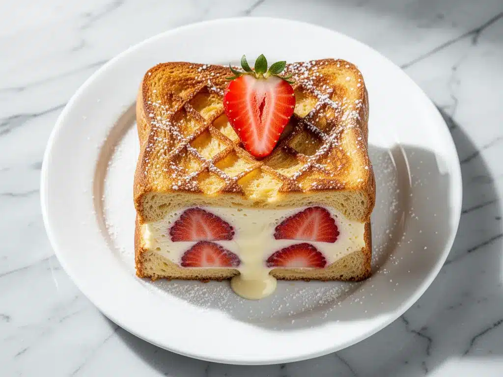 Strawberry Cheesecake Stuffed French Toast: Easy Homemade Copycat 4 Strawberry Cheesecake Stuffed French Toast preparation steps
