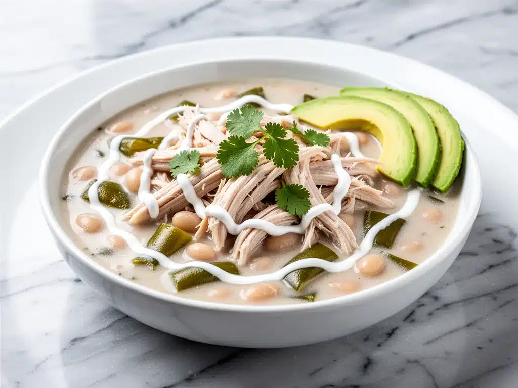 ultra-creamy white chicken chili - featured image
