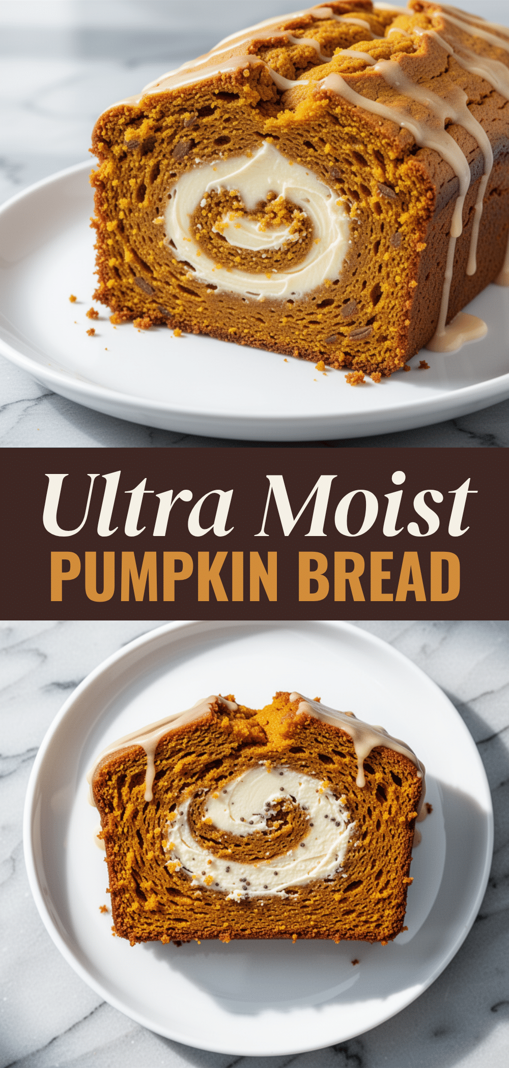 Ultra-Moist Pumpkin Bread with Cream Cheese Swirl 5 ultra-moist pumpkin bread with cream cheese swirl recipe