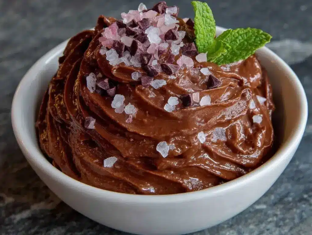 vegan chocolate avocado mousse - featured image
