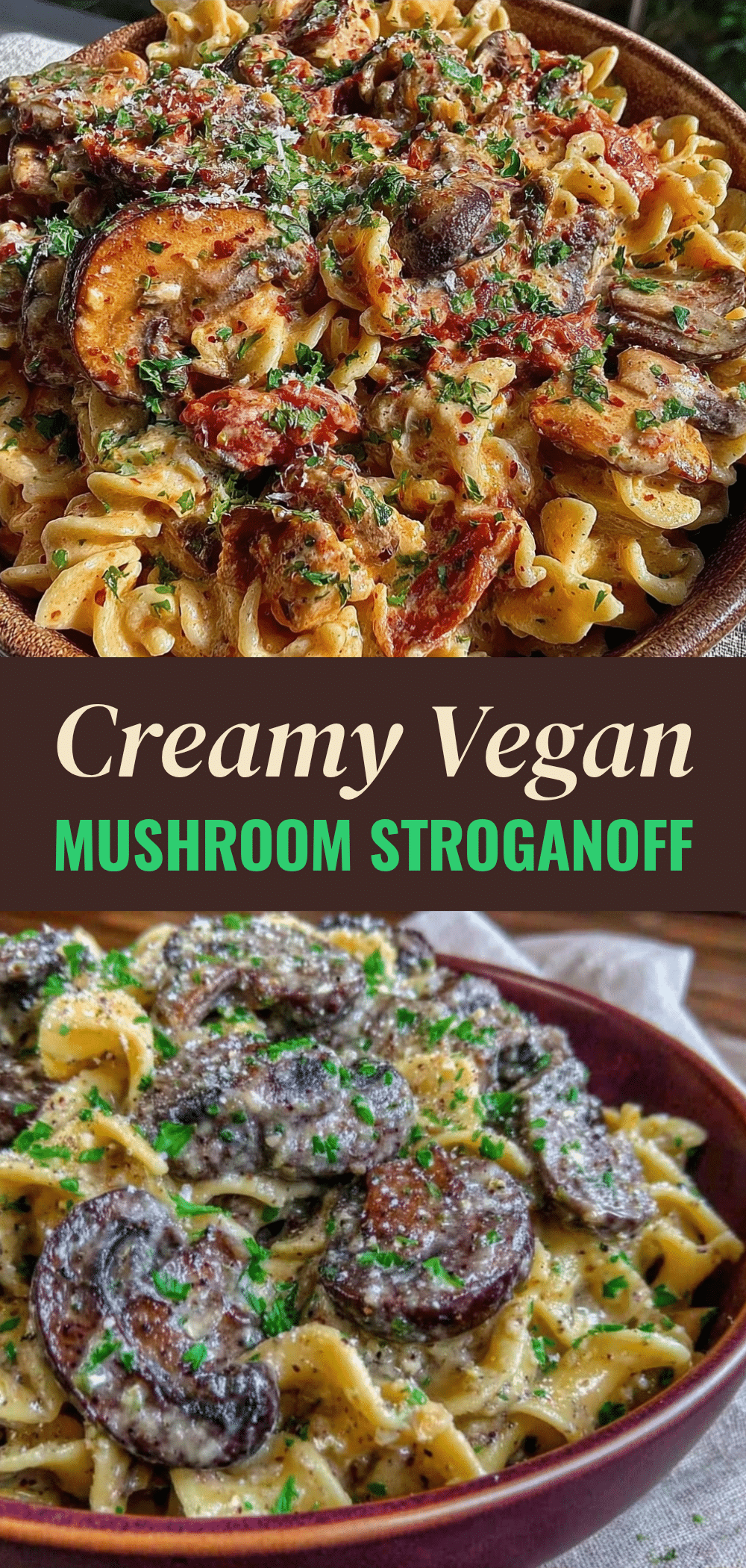 Vegan Creamy Mushroom Stroganoff: 1-2-3 Easy & Budget Friendly 5 vegan creamy mushroom stroganoff recipe