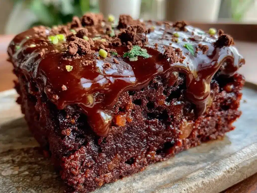 vegan double chocolate avocado brownies - featured image