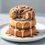 vegan fall maple cinnamon rolls - featured image
