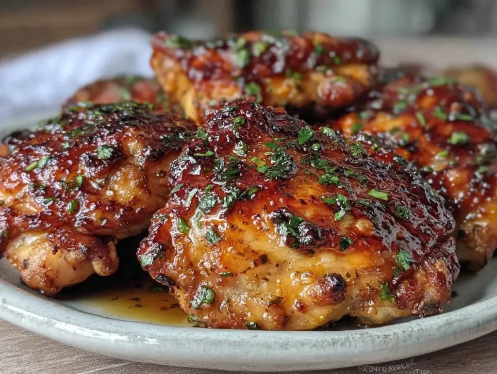 Whole30 Garlic Herb Roasted Chicken Thighs - featured image