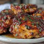 Whole30 Garlic Herb Roasted Chicken Thighs - featured image